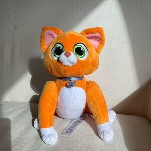 Disney Orange and White Plush Cat Toy